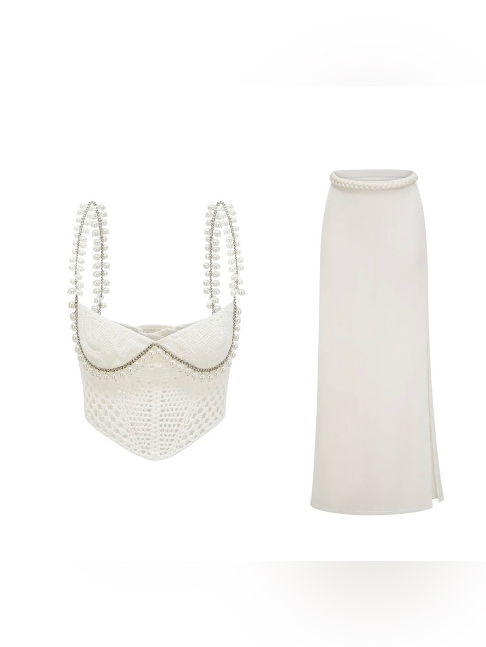 Prunelle Crochet Knit Top & Skirt Set - Picture 3 of 5